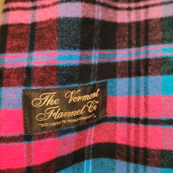 The Vermont Flannel Co Men Plaid Shirt XS Multicolor Long Sleeve 1/2 Button up - Picture 5 of 7